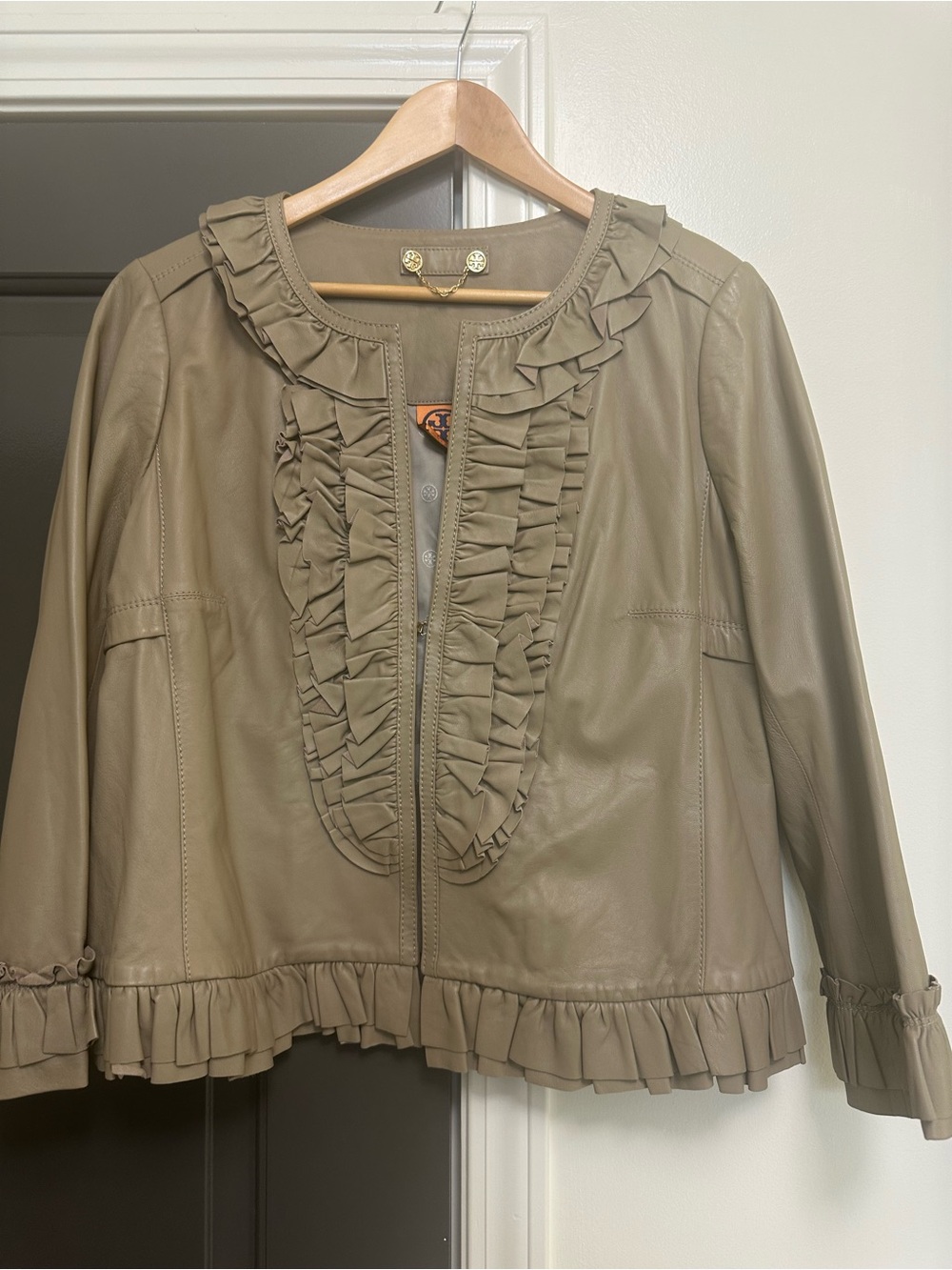 Tory Burch Leather Jacket Sz XL